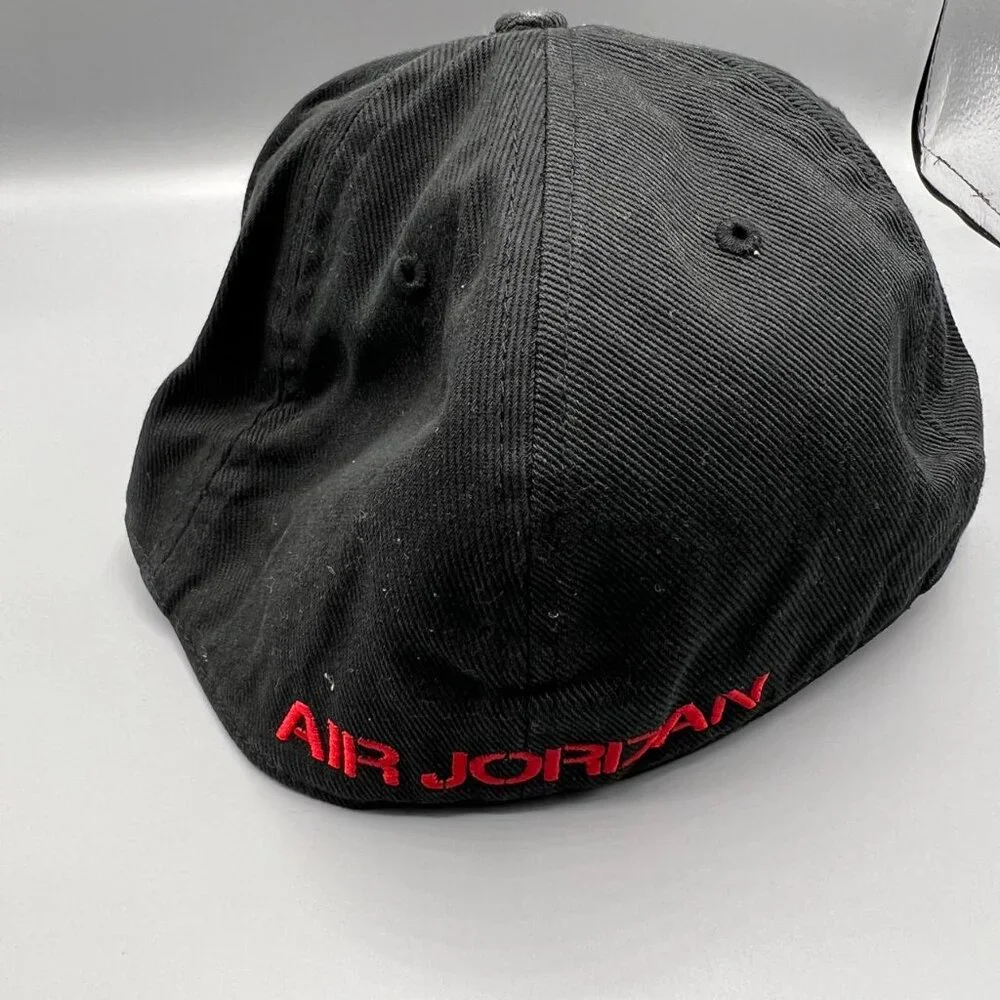 Air Jordan Hat Men 7 1/2 Black Red Jumpman‎ Fitted Cap